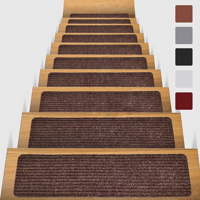 15 Pcs Self Adhesive Stair Treads Carpet, NonSlip Stair treads Mats