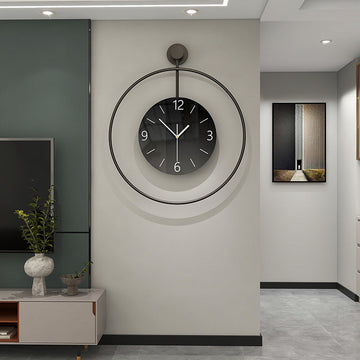 Round Glass Dial Wall Clock