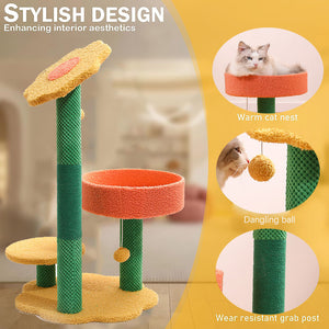 Small Cat Tree Cat Tower with Scratching Post