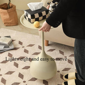 Cream Round Metal Tray Table