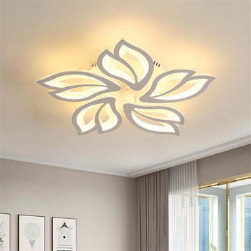 White Flower Shape LED Ceiling Light Dimmable
