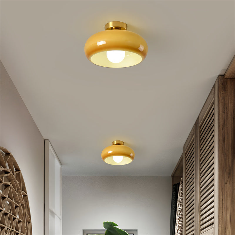Flush Mount Hallway Ceiling Lights Mid-Century Semi Flush Mount Ceiling Light, Vintage Ceiling Light