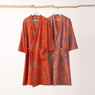 Soft Cotton Gauze Bath Robe for Women