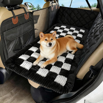 Plush Dog Bed Mat for Car Backseat Extender