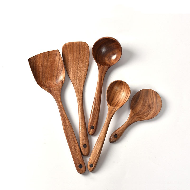 Wooden Spoons for Cooking, Nonstick Kitchen Utensil Set