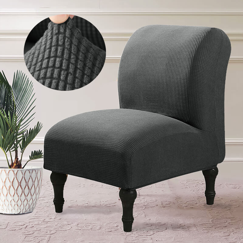 Stretch Armloze Stoelhoezen 1 Zits Fluweel - Accent Stoel Slipcovers Bedrukt Woonkamer