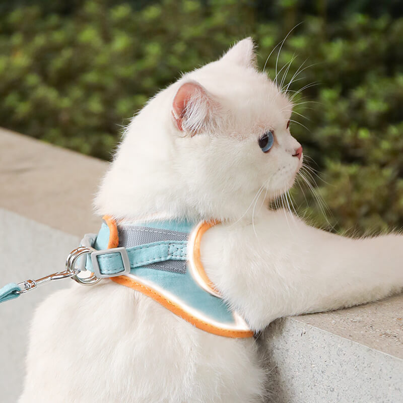 Escape Proof Cat Harness and Leash Set, Reflective Cat Vest