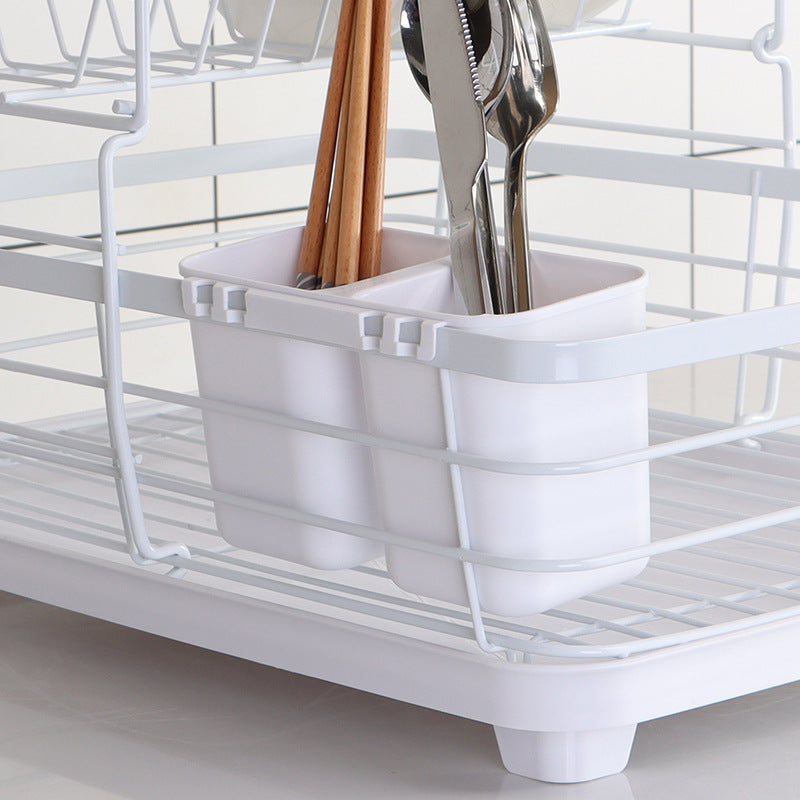 Detachable 2 Tier Dish Drying Rack for Kitchen