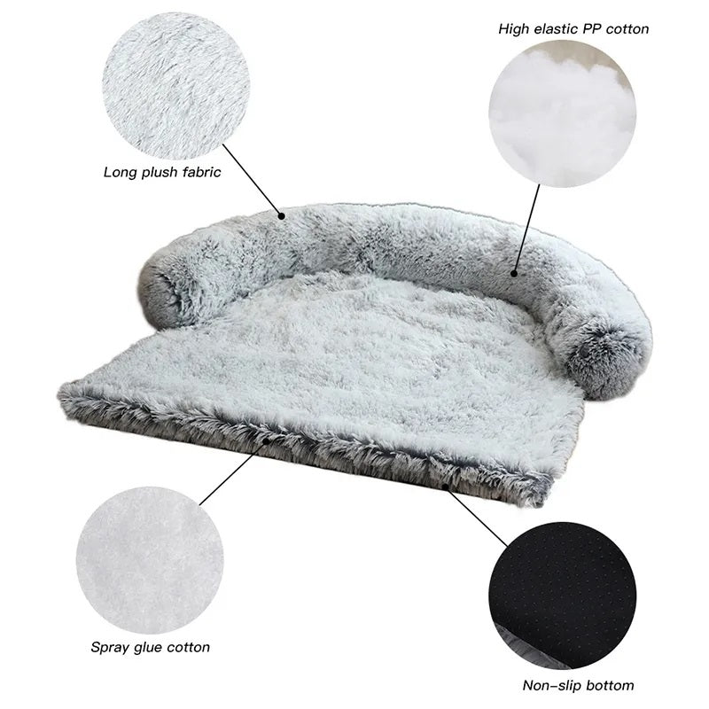 Calming Sofa Dog Bed with Removable Washable Cover