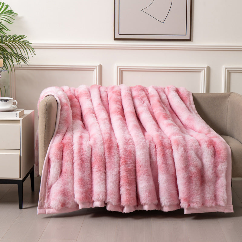 Luxury Tie-Dye Fleece Fuzzy Blankets for Winter
