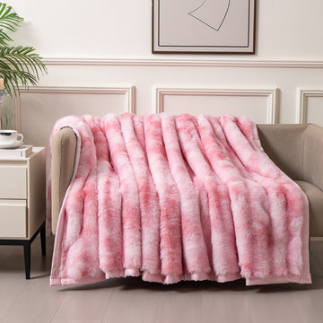Luxury Tie-Dye Fleece Fuzzy Blankets for Winter