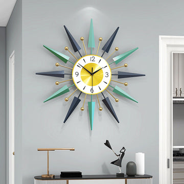 23.6in Mid Century Silent Non-Ticking Big Clocks