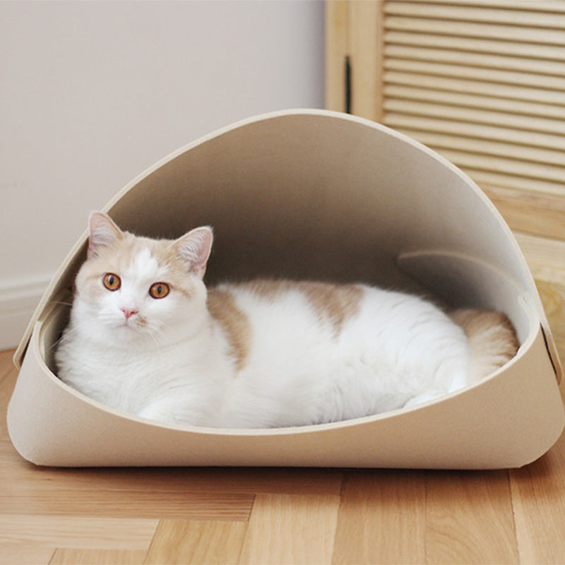 Semi-Enclosed Felt Cat Bed