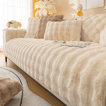 Thick Rabbit Plush Sofa Covers