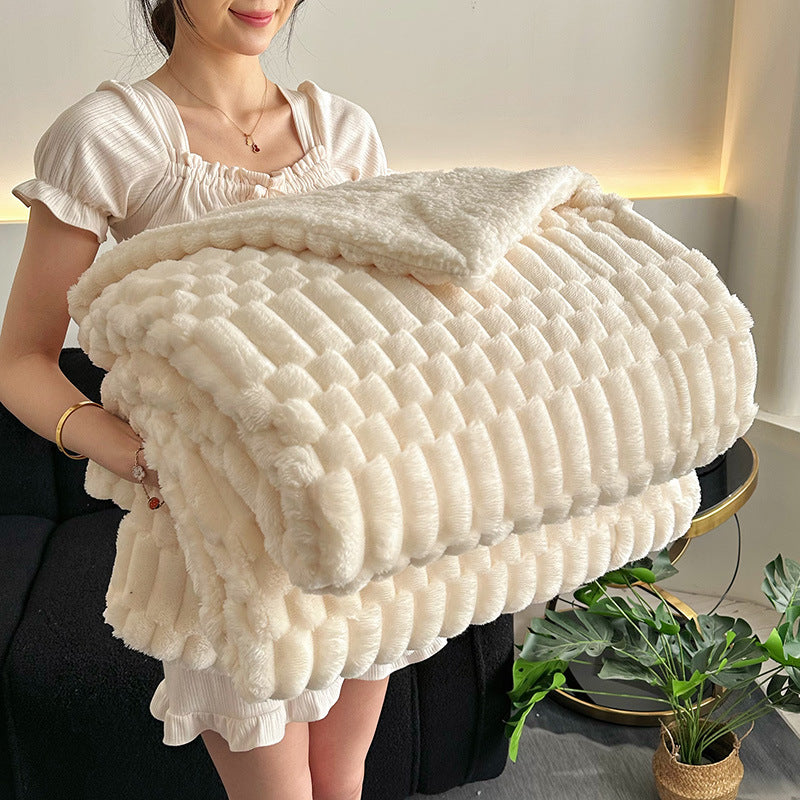 3D Imitation Turtle Shell Jacquard Decorative Blankets