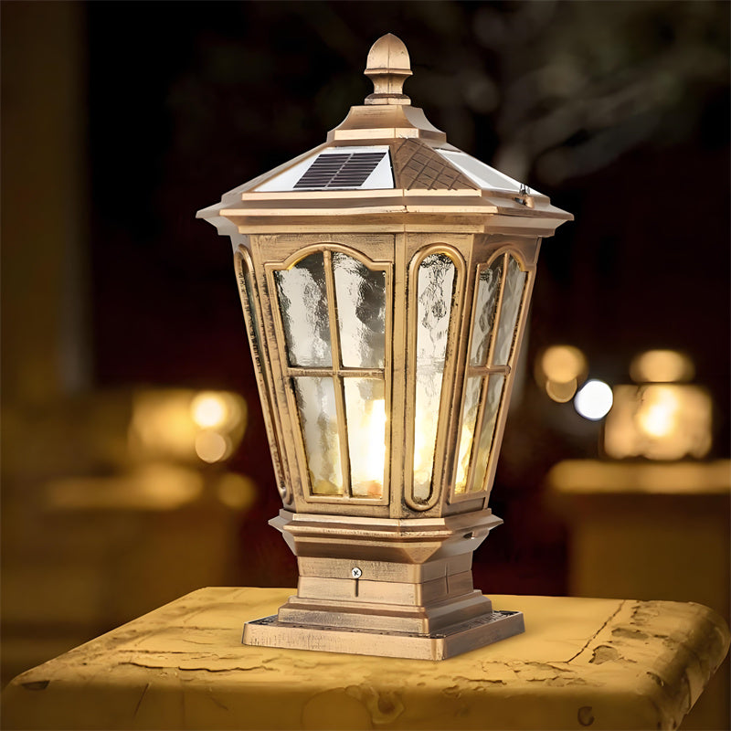 Waterproof Solar Outdoor Stone Pillar Light