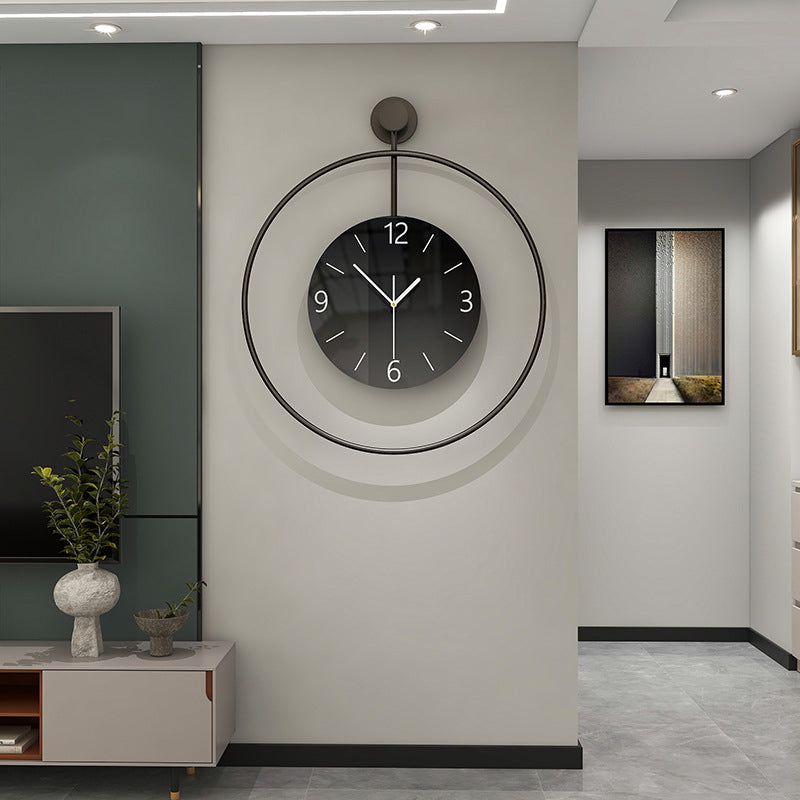 Round Glass Dial Wall Clock