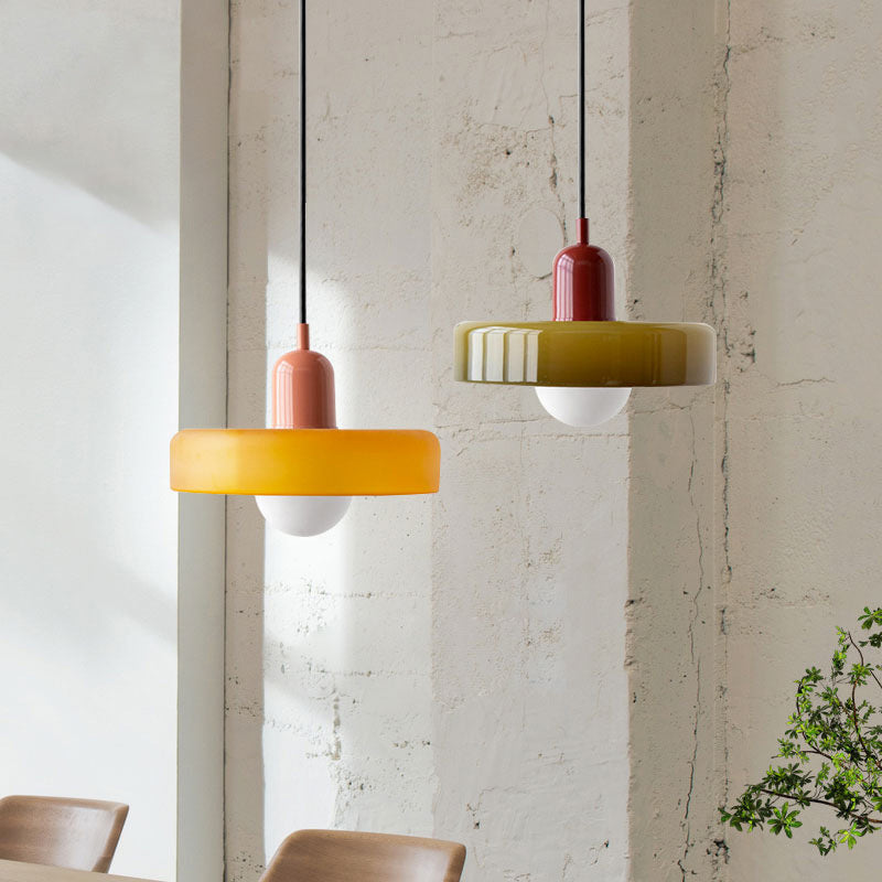 Nordic Mid-Century Glass Pendant Light