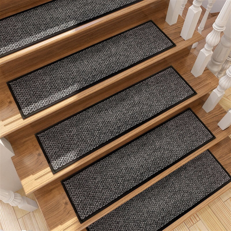 Linen Woven Non-Slip Stair Treads Carpet 30 x 8 Inch