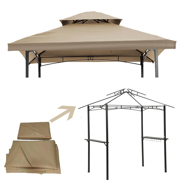 10x10 gazebo replacement canopy top cover 2 tier waterproof grill