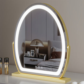 Oval Vanity Mirror with LED Strip