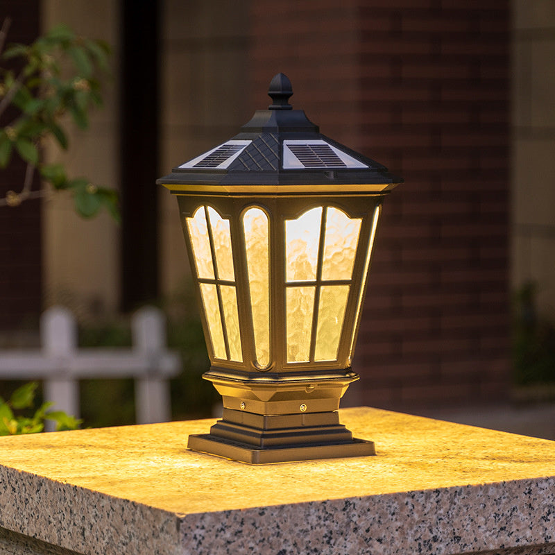 Waterproof Solar Outdoor Stone Pillar Light