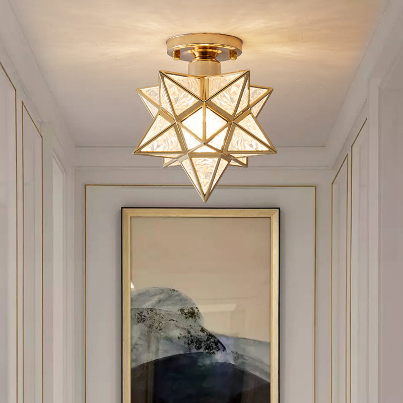 Vintage Star Semi Flush Mount Ceiling Light