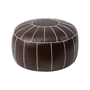 Moroccan Leather Pouffe Stool