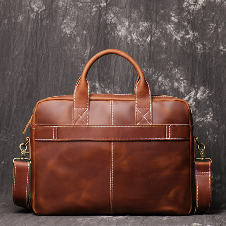 Leather Briefcases for Men, 14 Inch Leather Briefcase Laptop Messenger