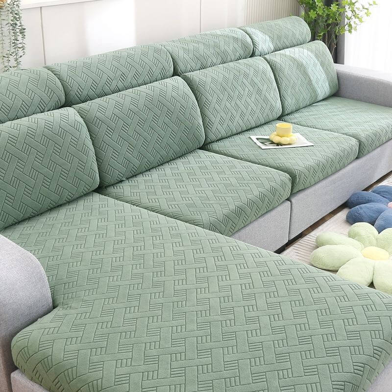 Jacquard Stretch Sofa Seat Cushion Covers for Living Room