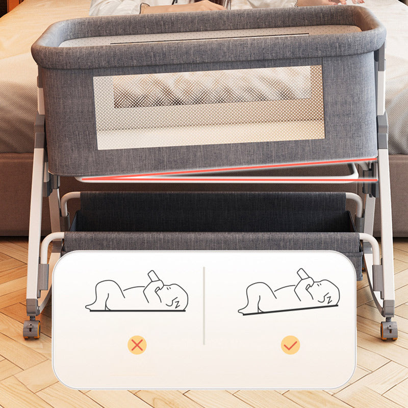 4 in 1 Portable Baby Bedside Crib with Breathable Net