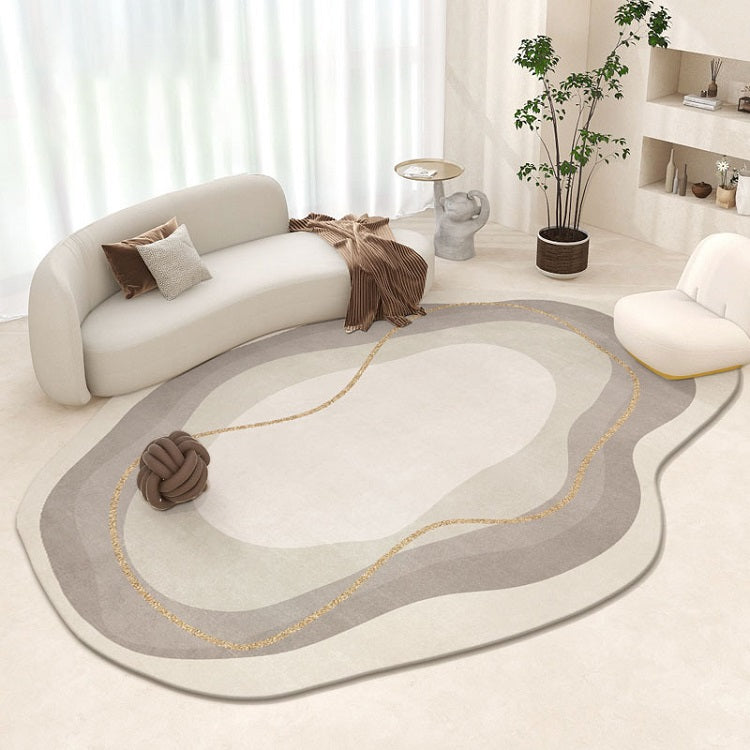 Irregular Shaped Area Rug for Living Room