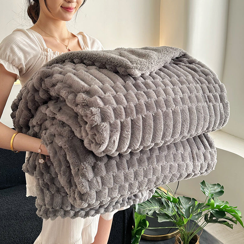 3D Imitation Turtle Shell Jacquard Decorative Blankets
