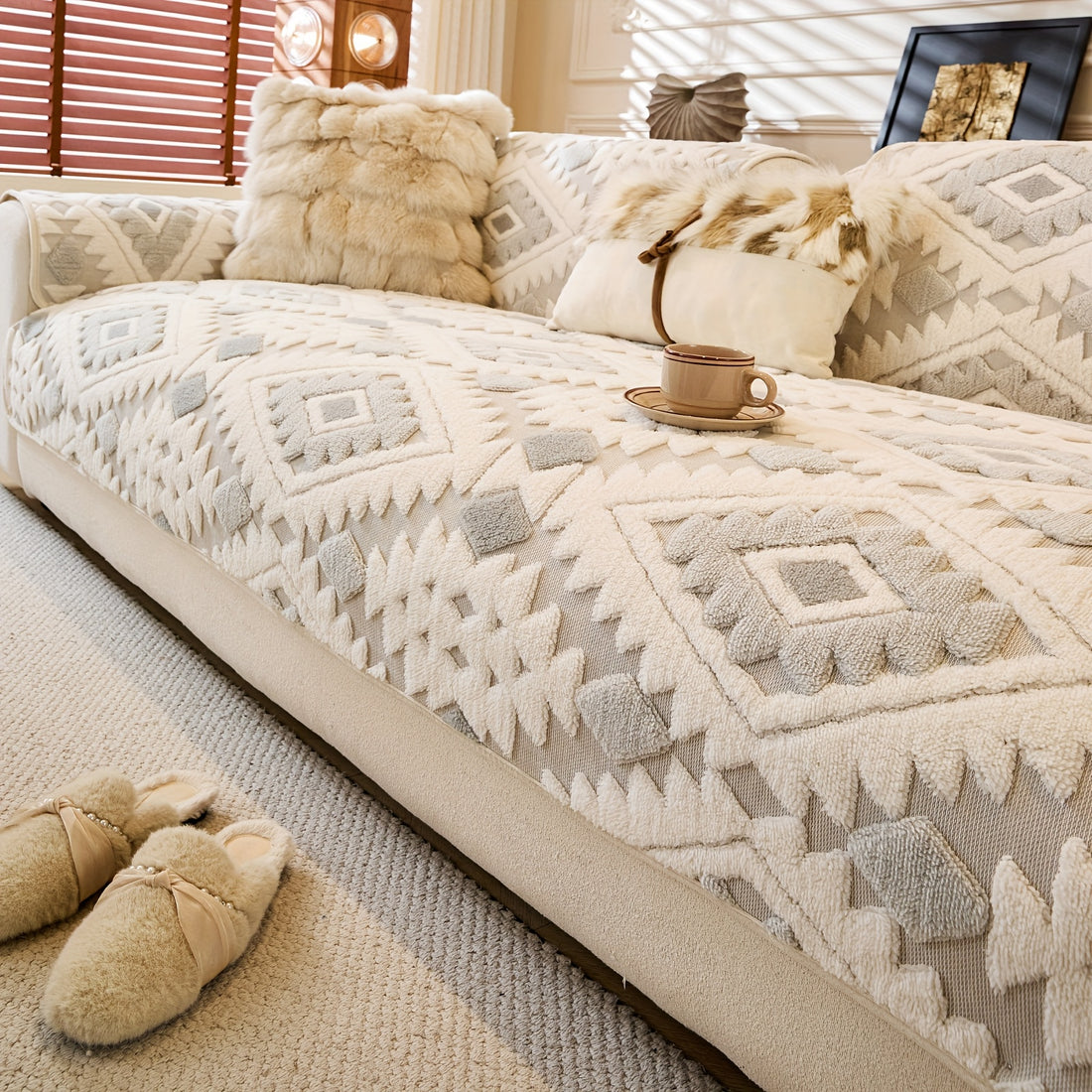 Bohemian Non-slip Knitted Design Sofa Cover