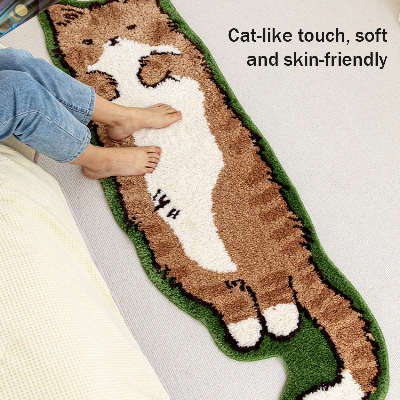 Cat Shaped Irregular Bedroom Rug