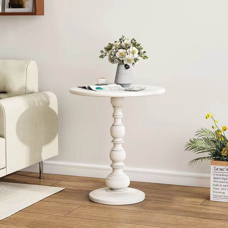 Black Round Metal Side Table