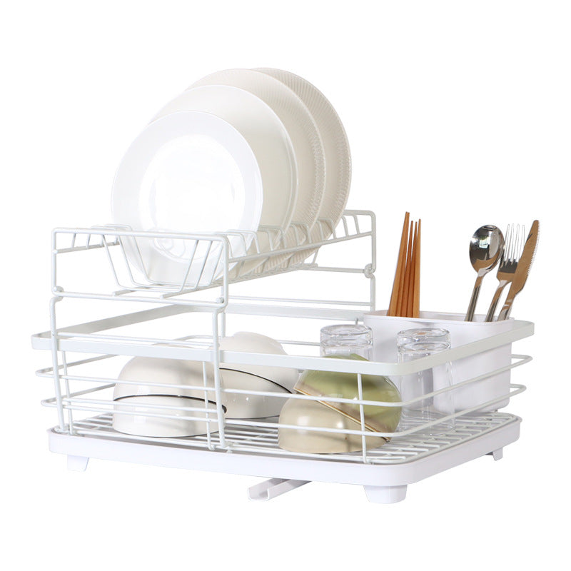 Detachable 2 Tier Dish Drying Rack for Kitchen