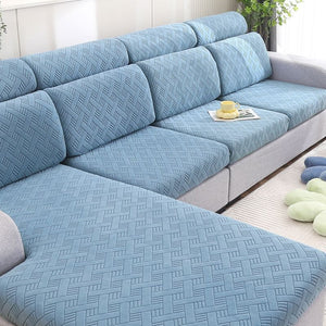 Jacquard Stretch Sofa Seat Cushion Covers for Living Room
