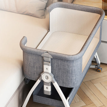 4 in 1 Portable Baby Bedside Crib with Breathable Net
