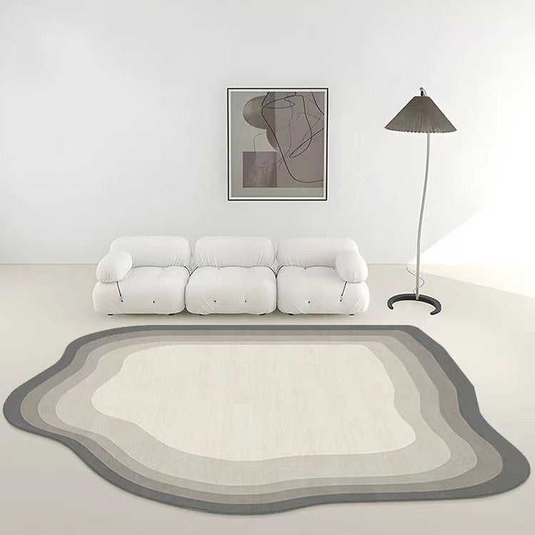 Irregular Shaped Area Rug for Living Room