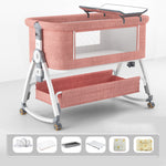 4 in 1 Portable Baby Bedside Crib with Breathable Net