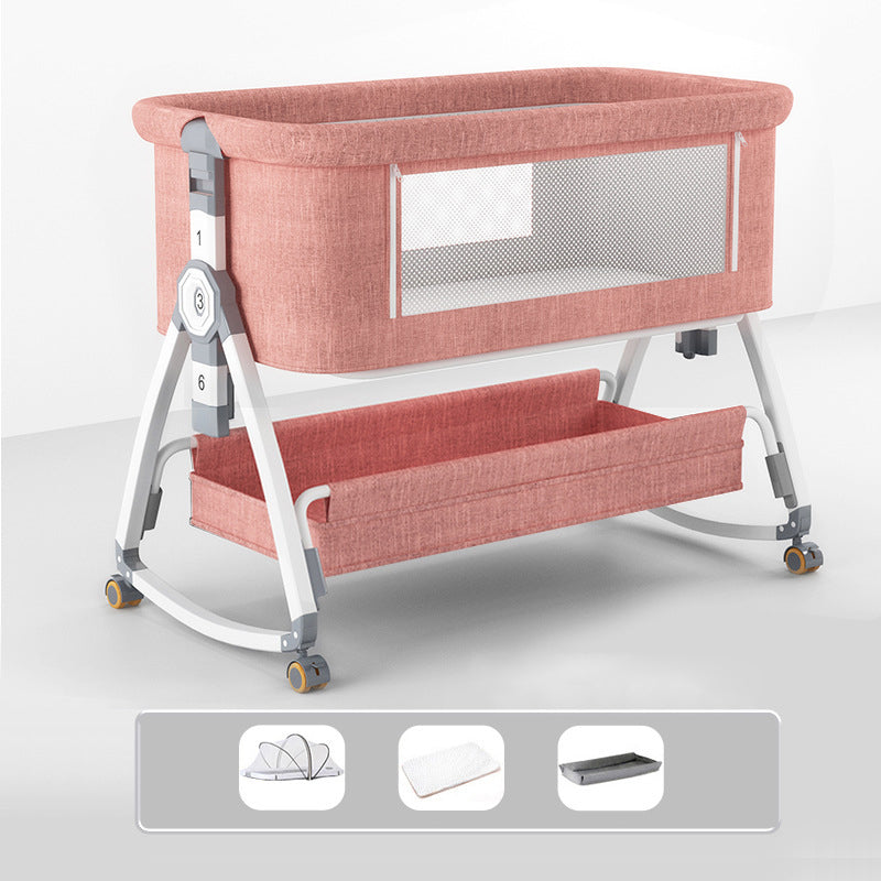 4 in 1 Portable Baby Bedside Crib with Breathable Net