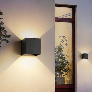 2-Pack Up & Down Outdoor Wall Light with Sensor