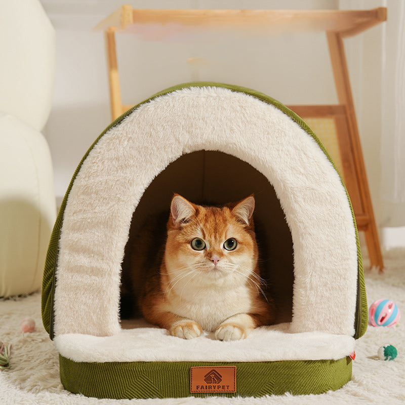 Warm Deep Sleeping Cat Cave Dog House