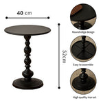 Black Round Metal Side Table
