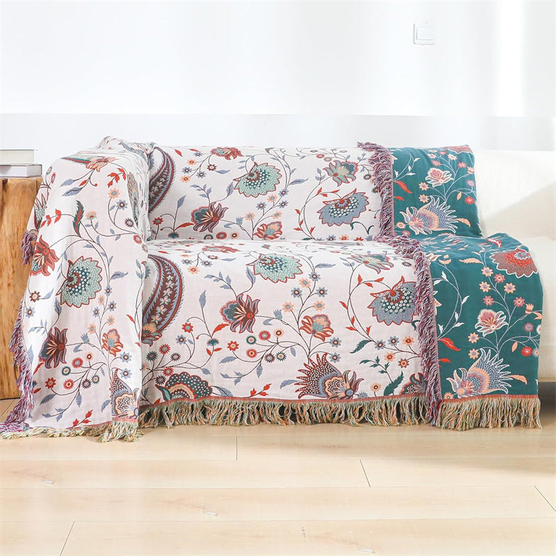 Breathable Boho Cotton Throw Blanket All Season