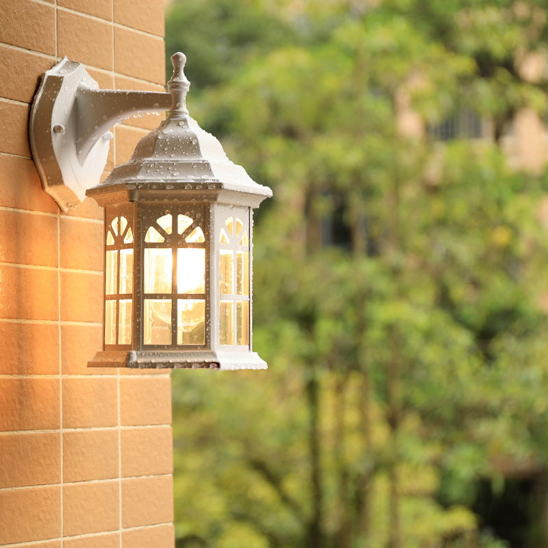 IP23 Waterproof Outdoor Wall Light with Glass Shade