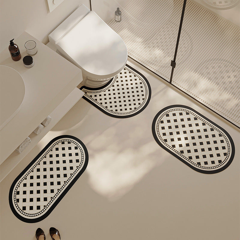 3PCS Absorbent Diatom Mud Bathroom Mat Set