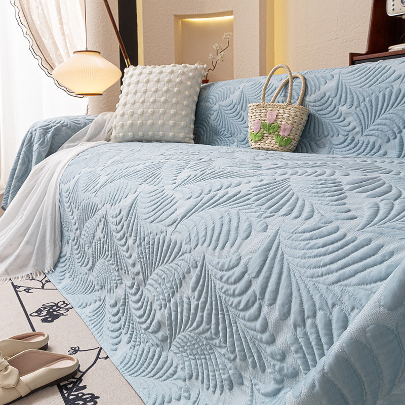 Ice Silk Cooling Sofa Cover for Summer, Non-Slip & Anti-Scratch