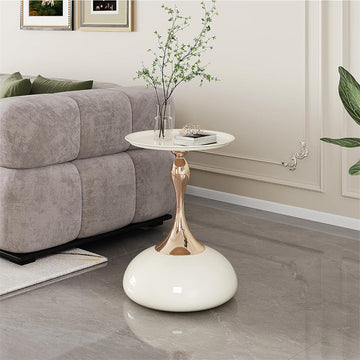 Slim Unique Small Round End Table